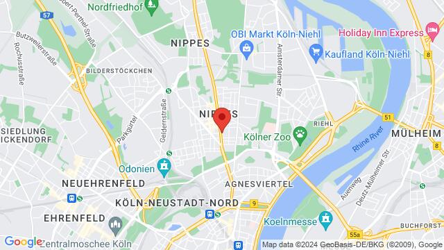 Mapa de la zona alrededor de Neusser Straße 216, 50733 Köln, Deutschland,Cologne, Germany, Cologne, NW, DE