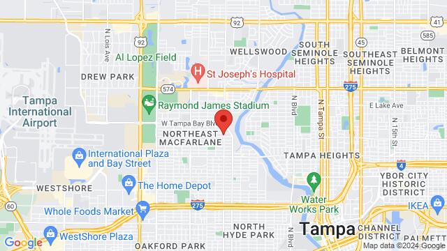 Kaart van de omgeving van Paracas Tampa, 3602 North Armenia Avenue, Tampa, FL 33607, Tampa, FL, 33607, US