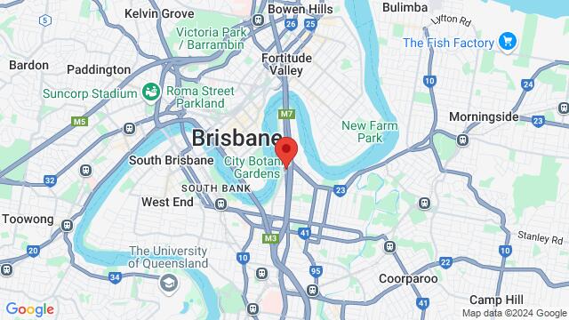 Map of the area around Kangaroo Point, Brisbane, Australia, Brisbane, QL, AU