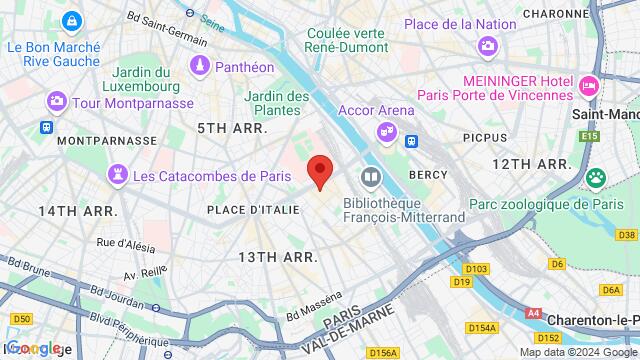 Map of the area around 16 Square Dunois, 75013 Paris, France,Paris, France, Paris, IL, FR