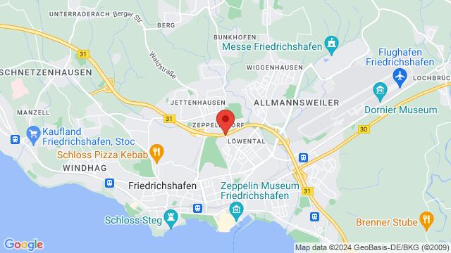 Map of the area around Meistershofener Strasse 21, 88045 Friedrichshafen