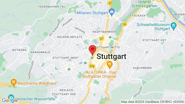 Map of the area around Theodor-Heuss-Str. 32, 70174, Stuttgart