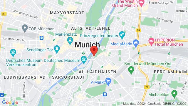 Map of the area around Muffathalle, Zellstraße 4, 81667 München, Germany