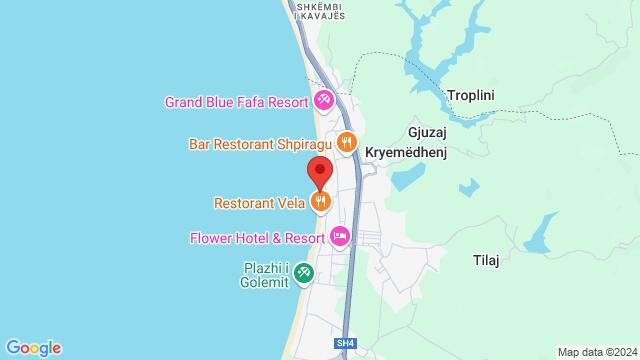 Map of the area around Golem Long Beach 2504, Durrës, Albania, Durres,