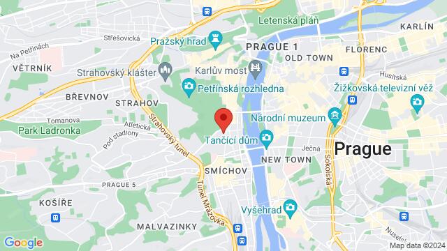 Carte des environs Štefánikova 7 , Prague, PR, CZ