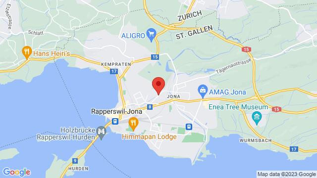 Map of the area around Dancelounge Spinnereistrasse 298640 Rapperswil (SG)