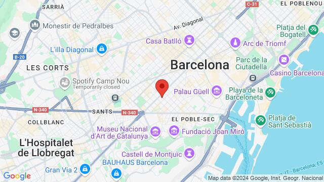 Map of the area around La Yumba, Carrer de Calàbria, 89, L'Eixample, 08015 Barcelona, Spain