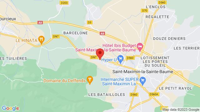 Map of the area around 3 Zone d'activité Chemin d'Aix 83470 Saint-Maximin-la-Sainte-Baume