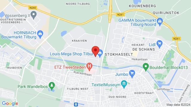 Map of the area around Jules de Beerstraat 6, 5048 AH Tilburg, Nederland,Tilburg, Netherlands, Tilburg, NB, NL