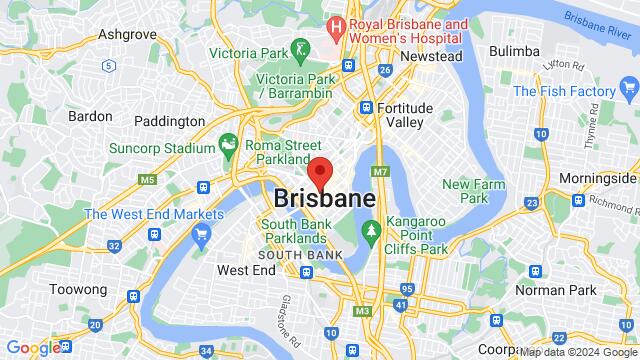 Carte des environs 127 Queen St, Brisbane City QLD 4000, Australia,Brisbane, Queensland, Australia, Brisbane, QL, AU