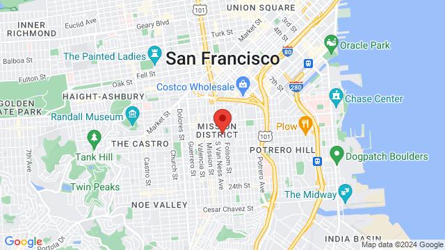 Map of the area around 351 Shotwell Street, 94110, San Francisco, CA, US