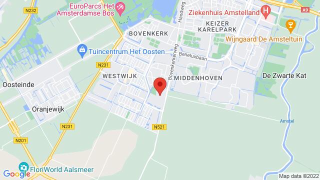 Map of the area around Bovenkerkerweg 81, Amstelveen, The Netherlands