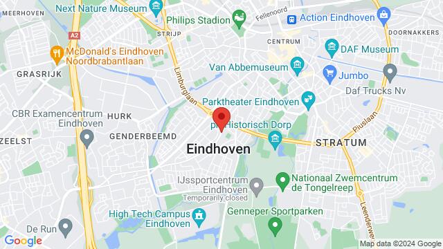 Map of the area around Hoogstraat 297a, Eindhoven