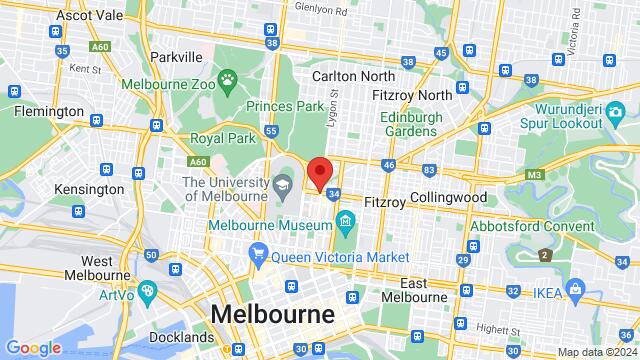 Map of the area around Afrikan Soul, 1st Floor, 341 Lygon Street, Melbourne, 3053, AU