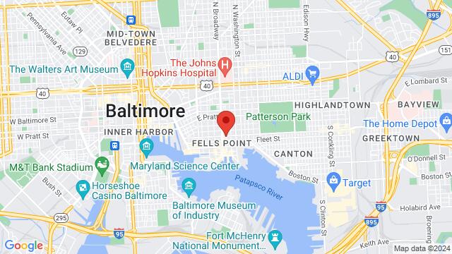 Map of the area around Enigma Bar and Grill, 1713 Eastern ave, Baltimore, MD, 21231, United States