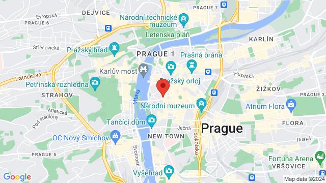 Map of the area around palác Metro, schodiště D, Národní 25,Prague, Czech Republic, Prague, PR, CZ