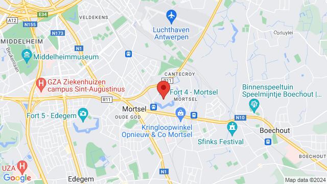 Kaart van de omgeving van Zomerbar Bar Brial - Mortsel