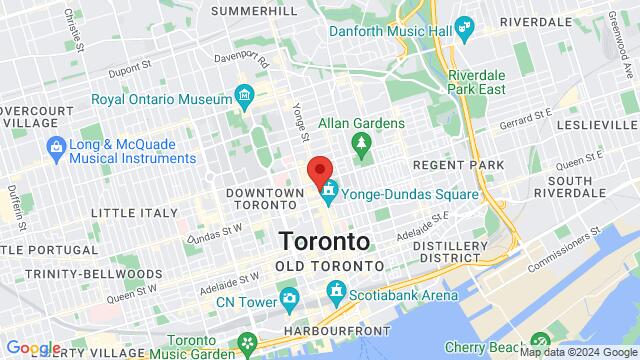 Map of the area around 340 Yonge Street, M5B 1R8, Toronto, ON, CA