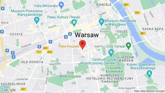 Carte des environs ulica Koszykowa 63, 00-673 Śródmieście, Polska,Warsaw, Poland, Warsaw, MZ, PL