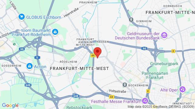 Map of the area around Am Industriehof 7, Frankfurt, Hessen