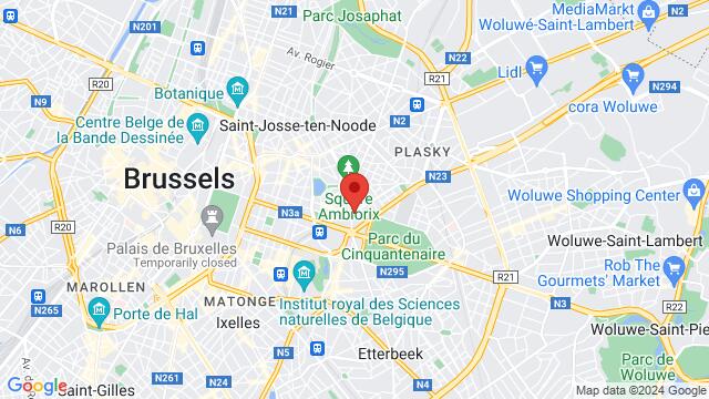 Map of the area around Rue Franklin 5, 1000 Brussel, België,Brussels, Belgium, Brussels, BU, BE