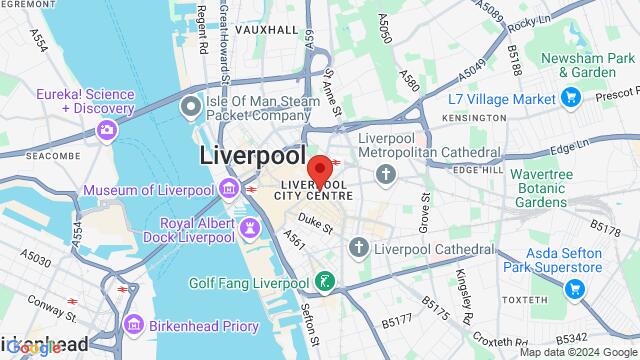 Map of the area around Liverpool Central, Liverpool L1 1QE, UK