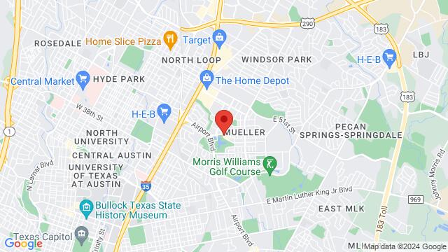 Map of the area around Halcyon Mueller, 1905 Aldrich Street, #110, Austin, TX, 78723, United States