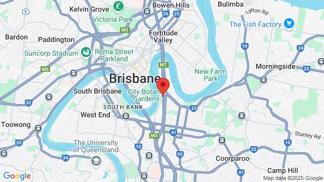 Map of the area around Kangaroo Point,Brisbane,QLD,Australia, Brisbane, QL, AU