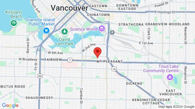 Map of the area around 55 W 8th Ave, Vancouver, BC V5Y 1M8, Canada,Vancouver, British Columbia, Vancouver, BC, CA