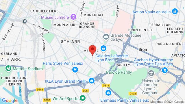 Map of the area around 18 Rue de la Moselle, 69008 Lyon, France,Lyon, France, Lyon, RH, FR