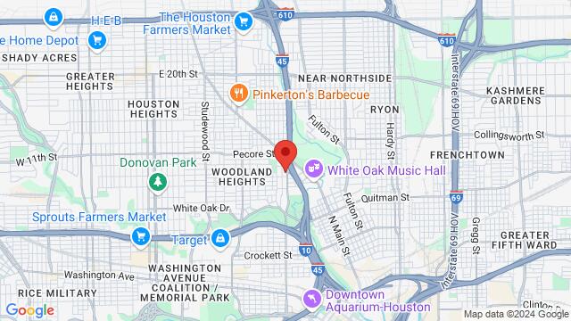 Carte des environs 3221 Houston Ave,Houston,TX,United States, Houston, TX, US