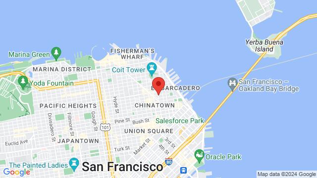 Map of the area around 850 Montgomery St, San Francisco, CA, US