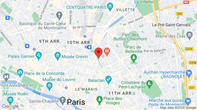Map of the area around 84 Quai de Jemmapes, 75010 Paris