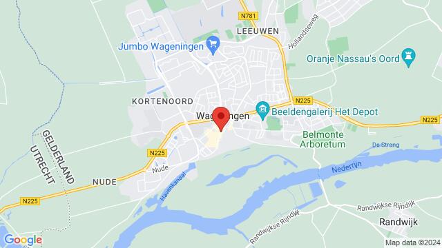 Kaart van de omgeving van Molenstraat 6, Wageningen