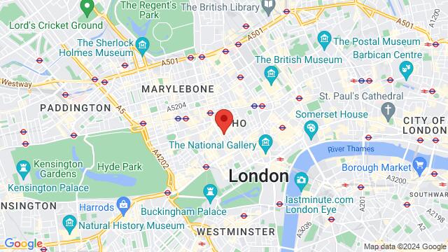 Map of the area around Be At One – Regent Street, Be At One, 10 Beak Street, London, W1F 9RD, United Kingdom