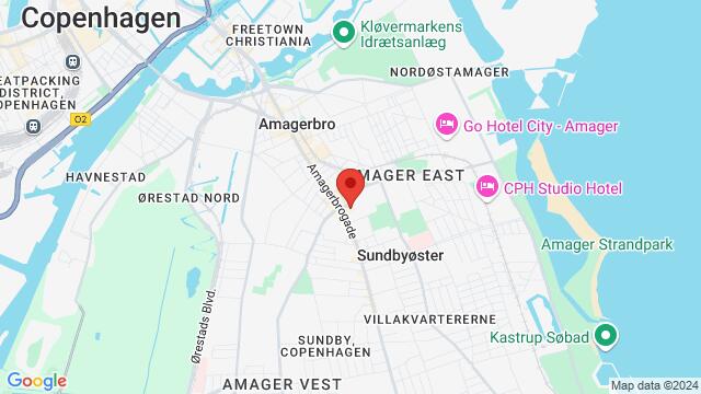 Map of the area around Øresundsvej 6, 2300 København S, Danmark,Copenhagen, Copenhagen , SK, DK