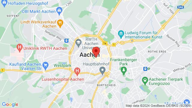 Karte der Umgebung von Friedrich-Wilhelm-Platz, Aachen