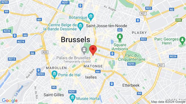 Map of the area around Montoyerstraat 1, 1000 Brussel, België,Brussels, Belgium, Brussels, BU, BE