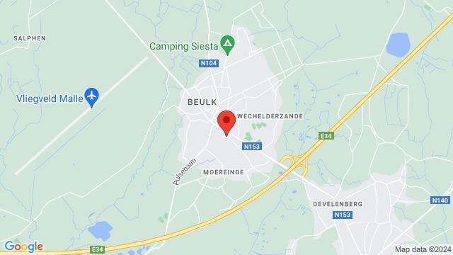 Map of the area around De Zandfluiter Tulpenlaan 1 2275 Lille