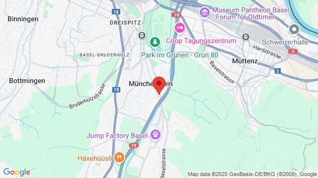 Map of the area around Baselstr. 88, 4142 Münchenstein