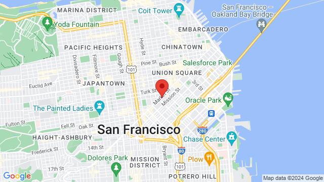 Map of the area around 1067 Market Street, 94103, San Francisco, CA, US