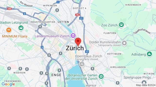 Map of the area around Kulturlokal Rank, Niederdorfstrasse 60, Zürich, ZH, 8001, Switzerland