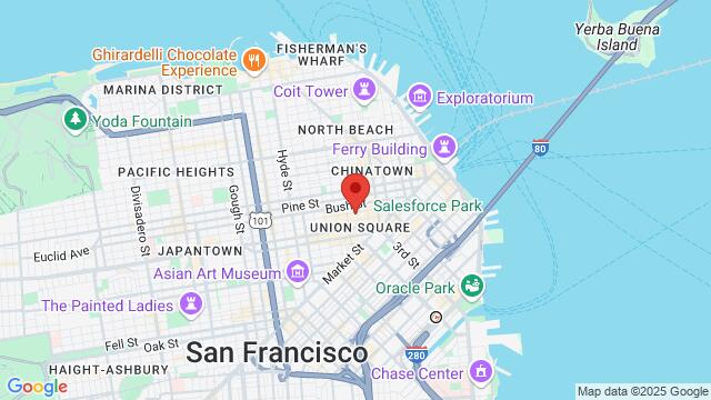 Map of the area around Grand Hyatt San Francisco, 345 Stockton Street, San Francisco, CA 94108, San Francisco, CA, 94108, US