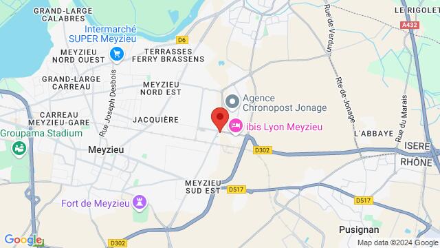 Map of the area around 20 Avenue Docteur Schweitzer, 69330 Meyzieu, France,Meyzieu, Villeurbanne, RH, FR