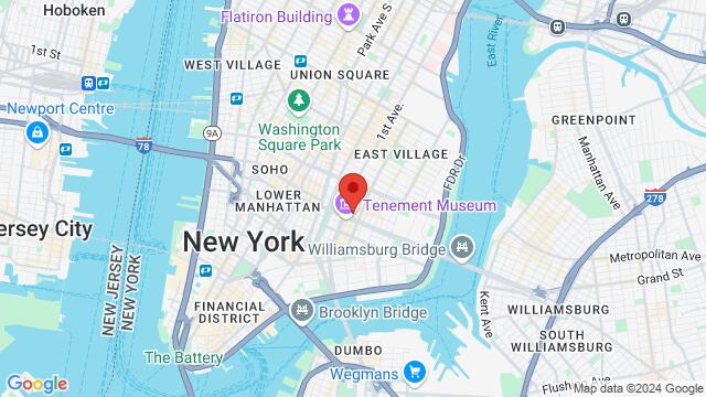 Map of the area around 113 Ludlow Street, New York, New York, NY, US