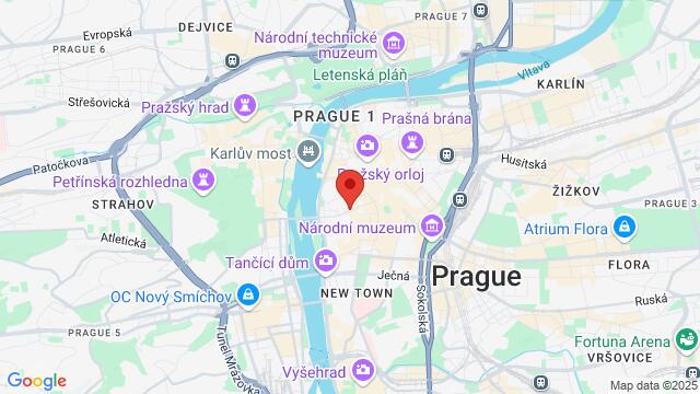 Map of the area around palác Metro, schodiště D, Národní 25,Prague, Czech Republic, Prague, PR, CZ