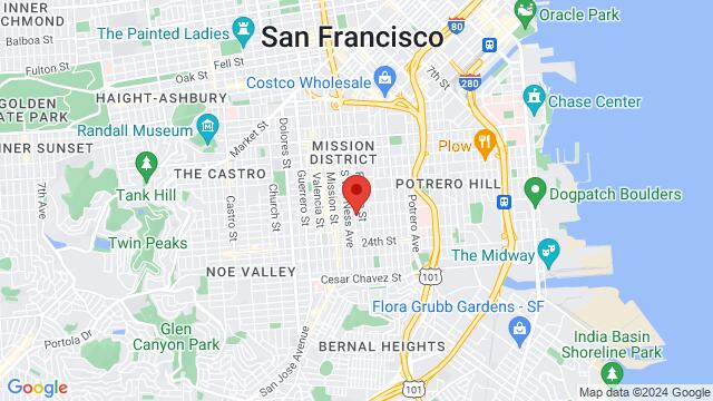 Karte der Umgebung von 3040 22nd St, San Francisco, CA 94110-3227, United States,San Francisco, California, San Francisco, CA, US