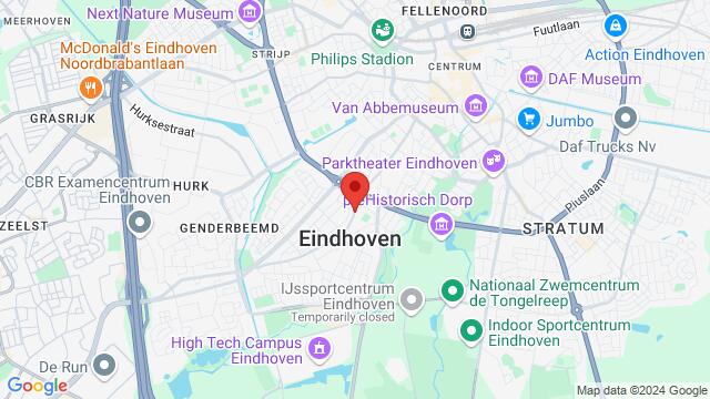 Karte der Umgebung von Hoogstraat 297A,Eindhoven, Noord-Brabant, Eindhoven, NB, NL