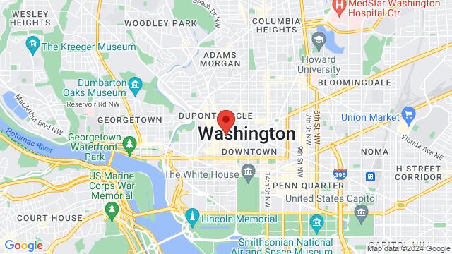 Map of the area around 1220 Connecticut Avenue Northwest, Washington, DC, US