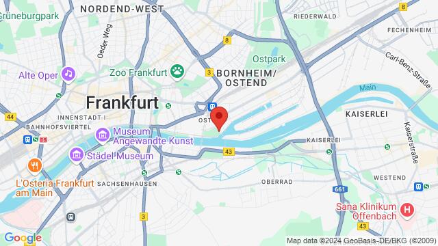 Map of the area around Kunstverein Familie Montez - Frankfurt, Frankfurt, Germany, Frankfurt, HE, DE